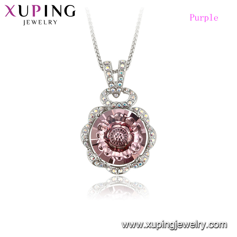 Necklace-00567 Xuping Baltic Amber Necklace Crystals From Swarovski Platinum Gold Plated Necklace Jewelry