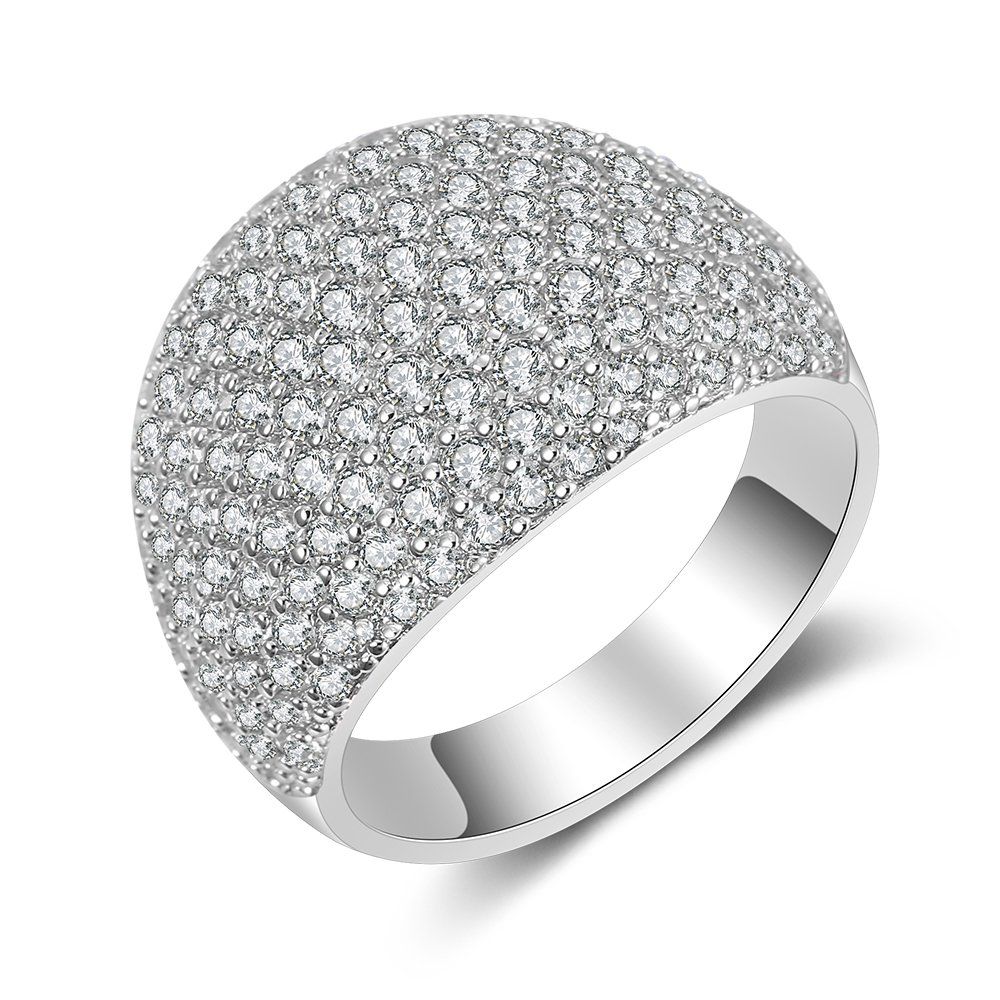 Fashion Jewelry Ring with White Stone Crystal