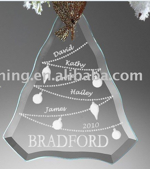 Crystal Christmas Present Hanging on The Tree