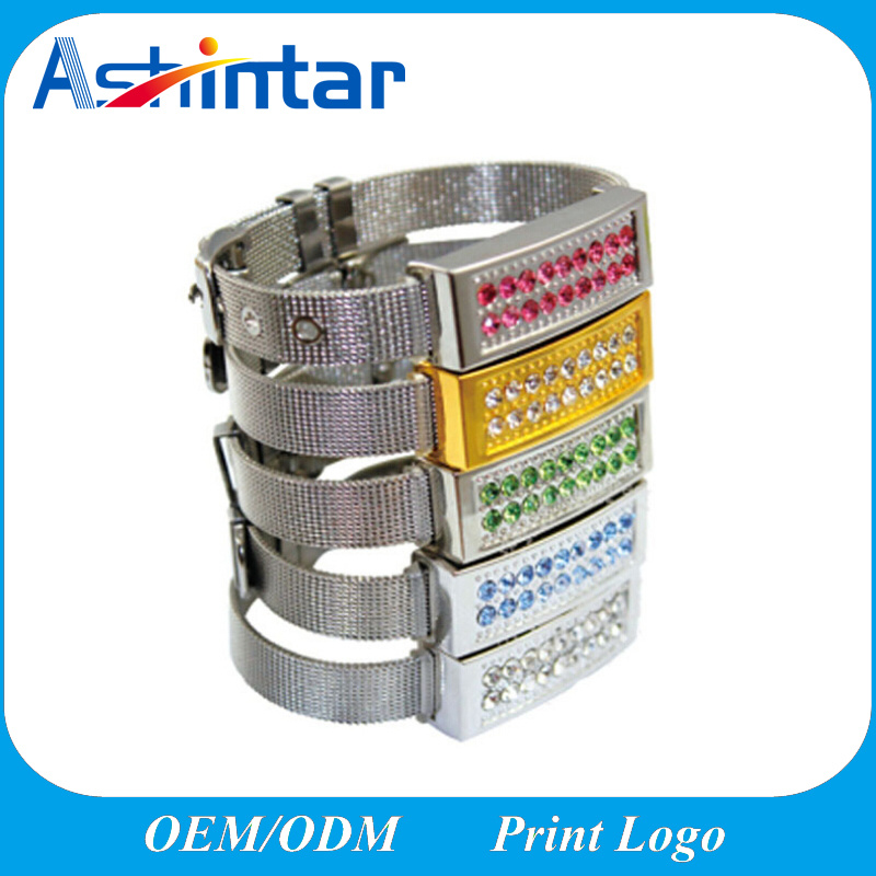 Crystal Mini USB Pendrive Wristband USB Flash Drive