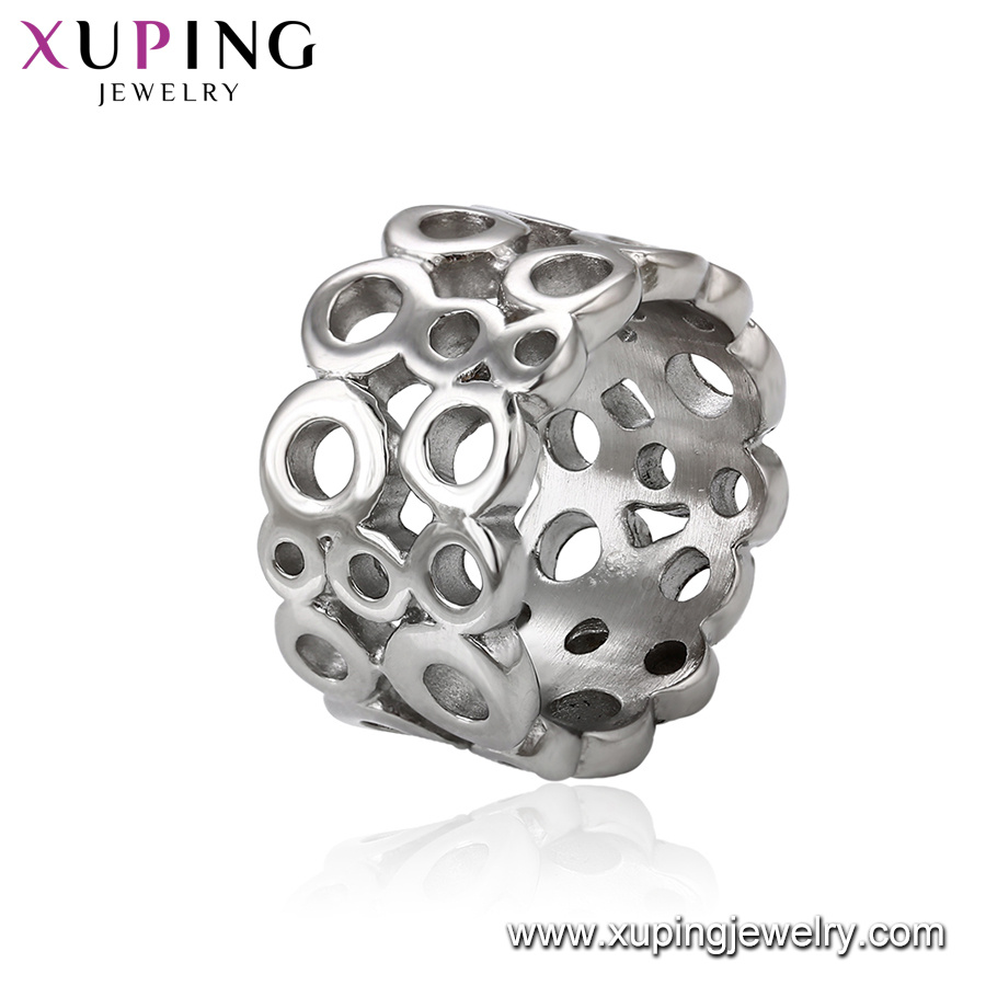 15514 Xuping Single Ring, Imitation Sterling Silver Color Ring, Stainless Steel Silver Color Rings