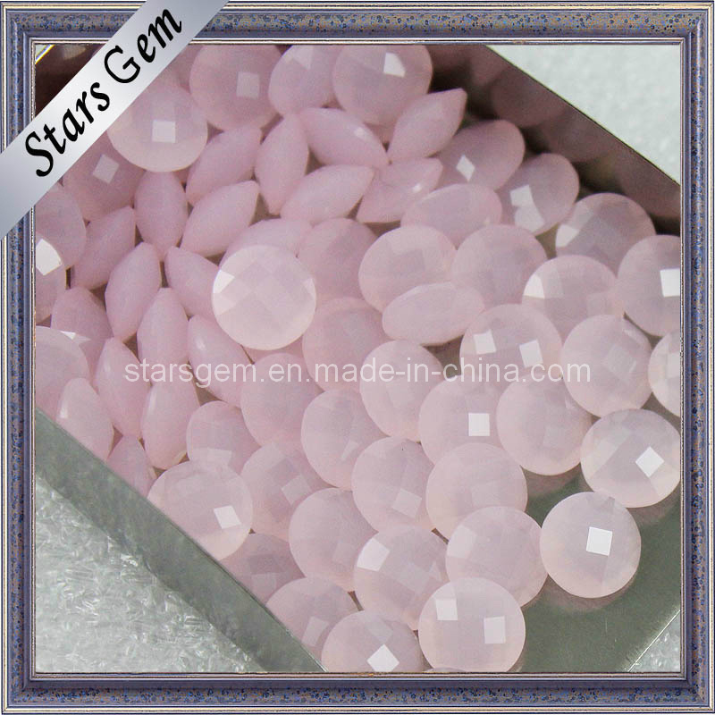 Round Shape Checker Cut Glass Bead for Pendant