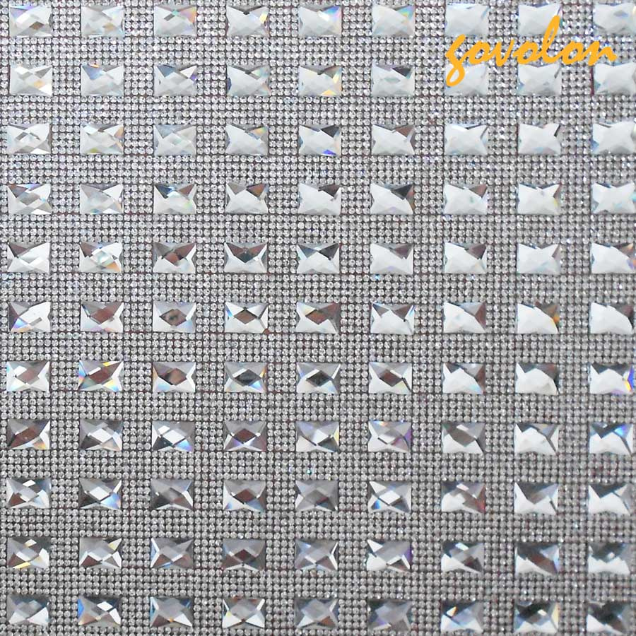 Hot Fix Rhinestone Mesh Sticker