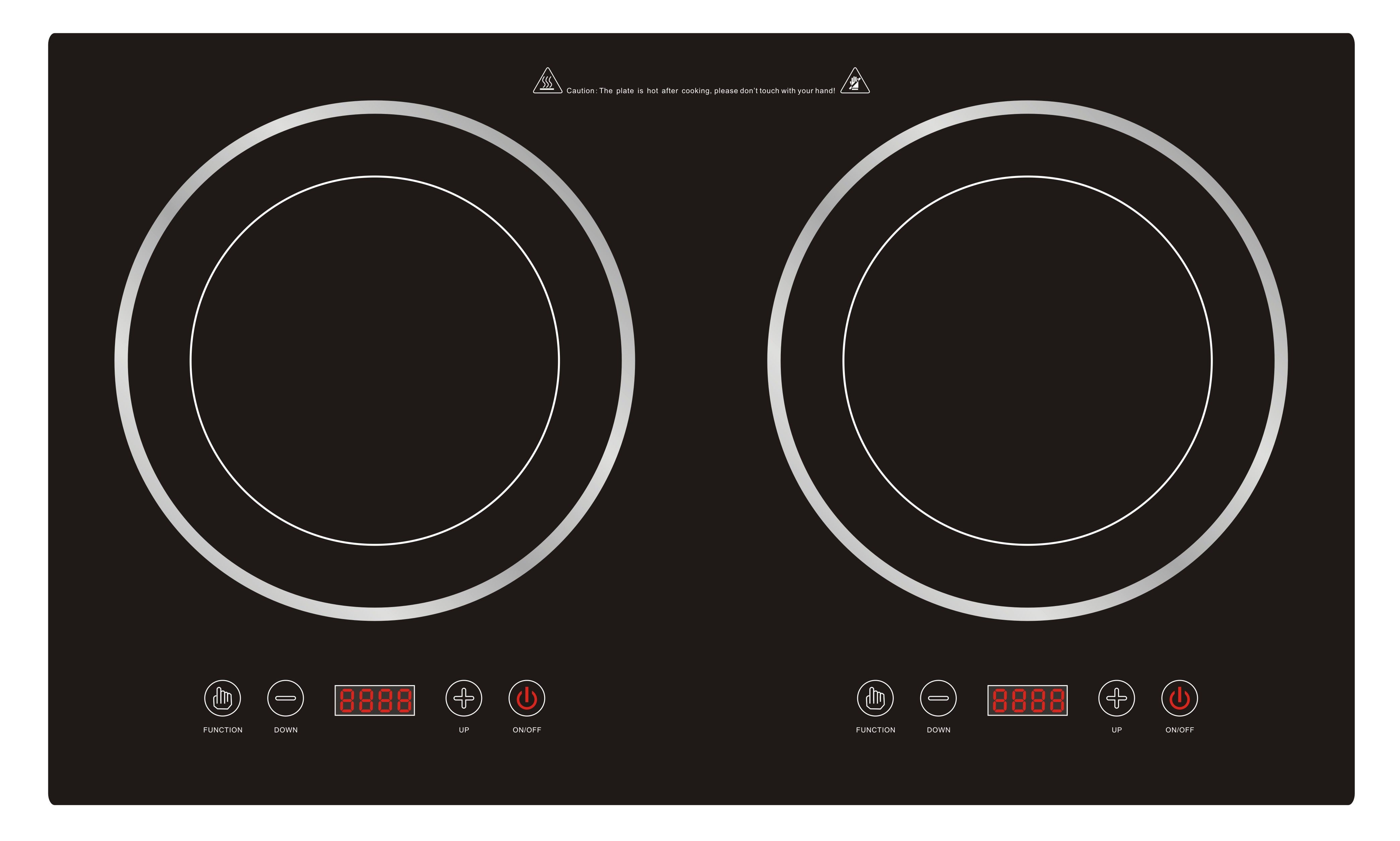 Good Selling Double Burners Induction Cooktop Model SM-DIC06