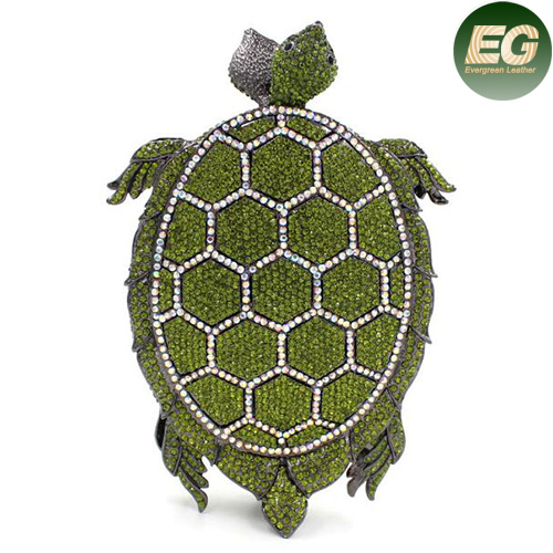New Design Tortoise Rhinestone Clutch Evening Bag Women Handbags Leb736