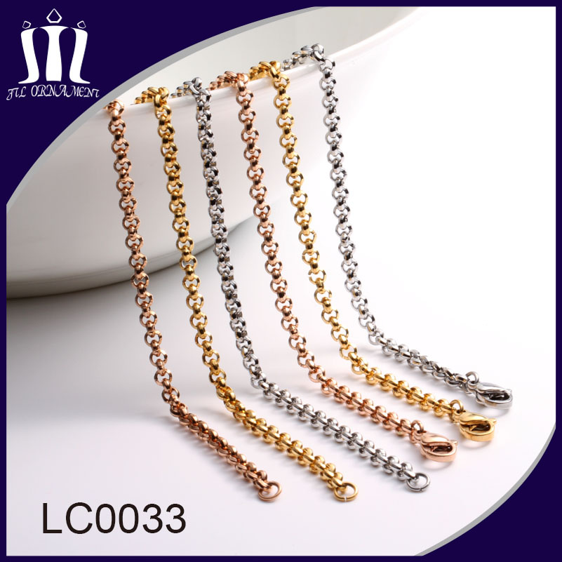 Wholesale Stainless Steel Silver Gold Chain Necklace