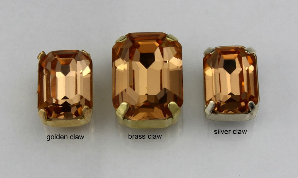 Light Peach Sew on Loose Stones with Claw Settings (DZ-3006)