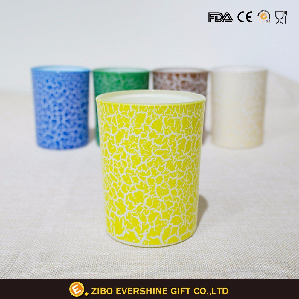 Colorful Crack Paint Glass for Drinking