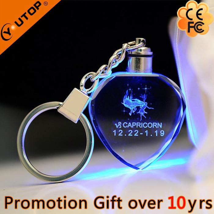 Promotional Gifts/Souvenir Heart Metal Keyring Crystal Keychain (YT-3271)