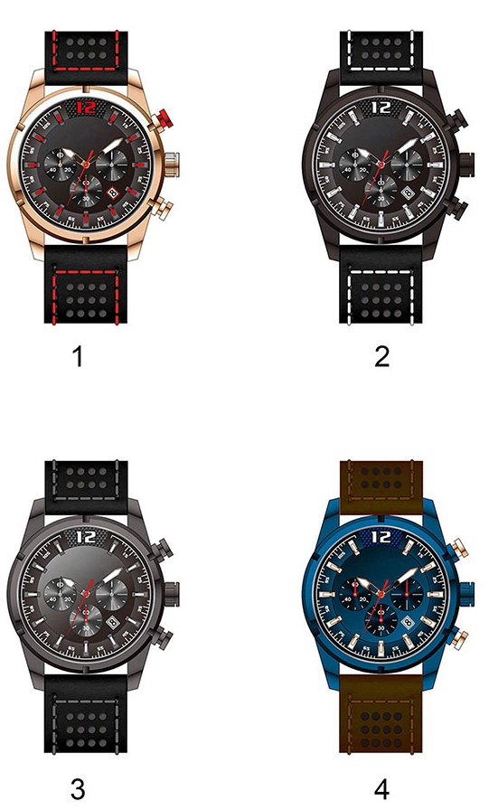 Fashion ODM Sapphire Crystal Glass Waterproof Leather Quartz Watch