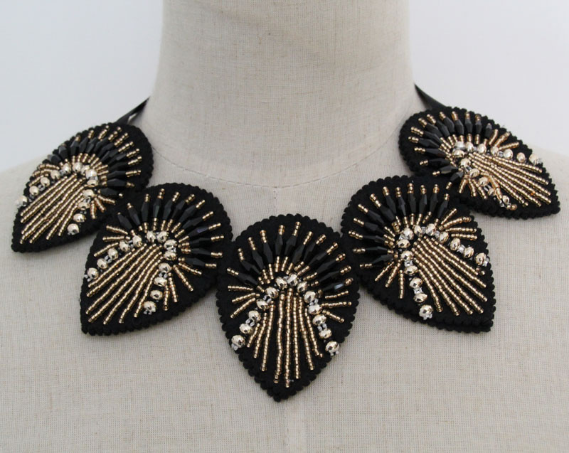 Fashion Charm Crystal Costume Chunky Necklace Collar (JE0163)