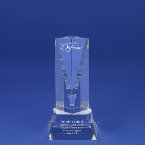Triangle Sculpture Crystal Trophy (#75114)