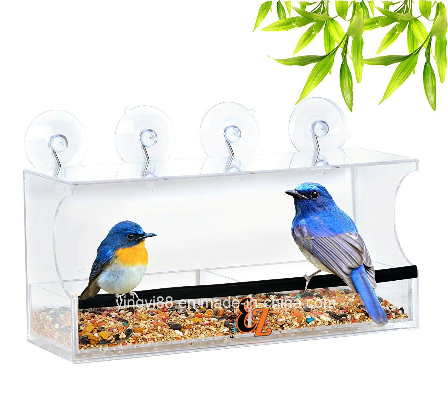 2018 Upgraded Design Acrylic Window Bird Feeder