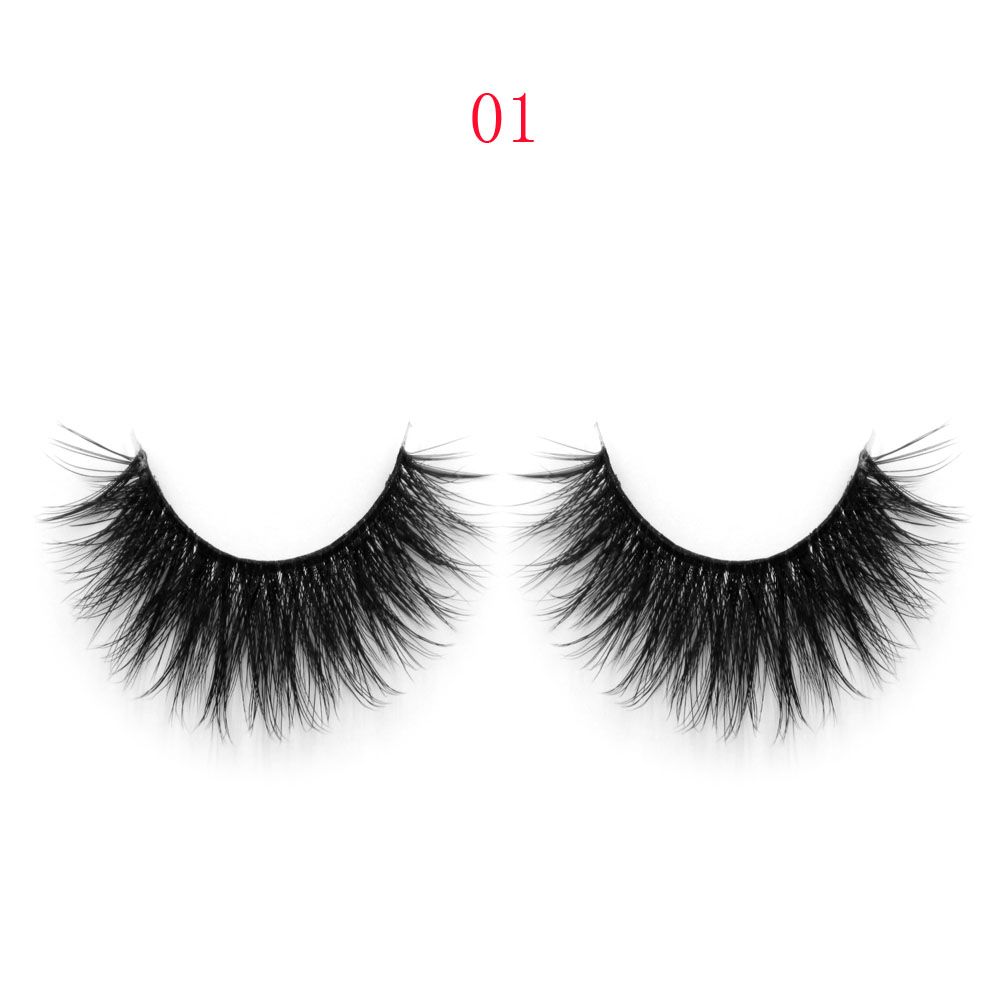 3D Faux Mink Double-Layered Silk Lashes Synthetic Fake Eyelashes