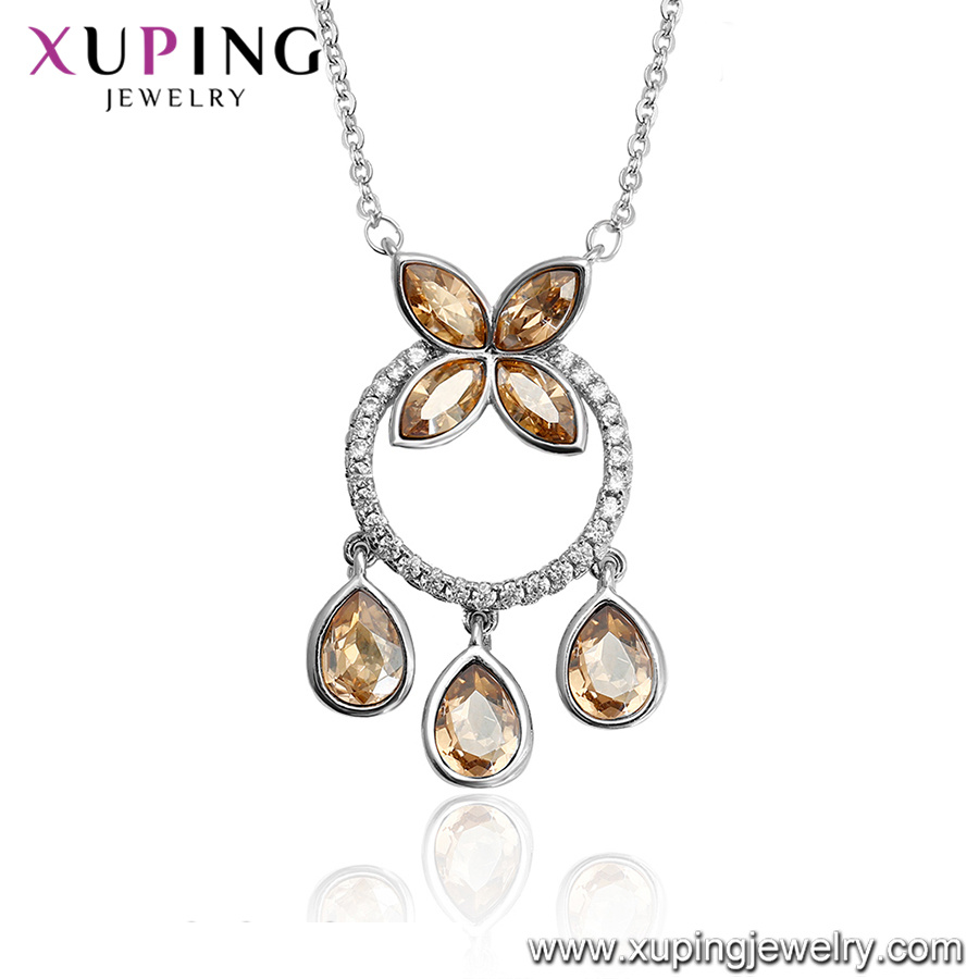 43615 Xuping Women Accessories Jewelry, Crystals From Swarovski Gold Plated Necklace