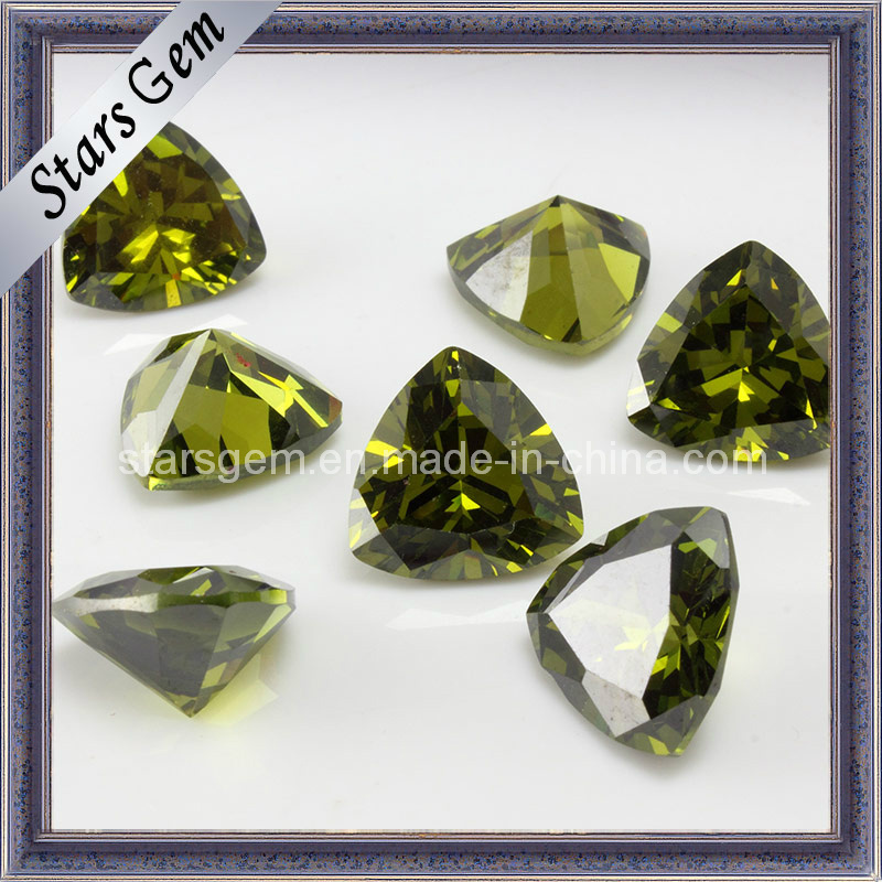 Shining Trillion Shape Peridot Gems Stone for Jewelry