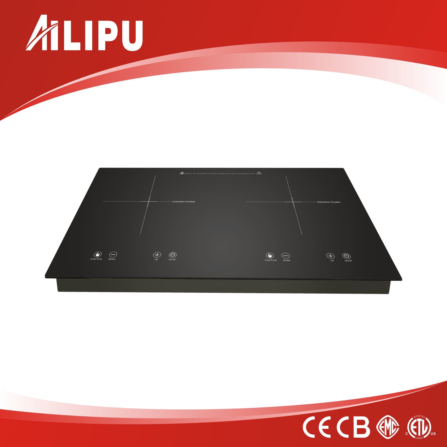 Spain Type Built-in 2 Burners Touch Control Induction Cooker (SM-DIC09)