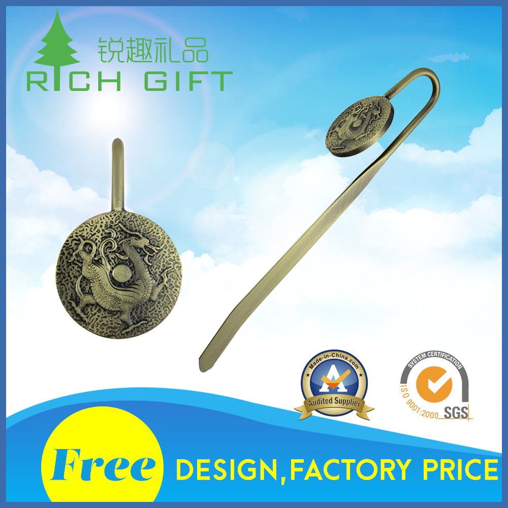 Logo Printed Custom Design Metal Bookmarks for Business Gifts