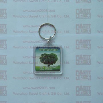 Custom Square Shape Acrylic Keychain (KYC23073)