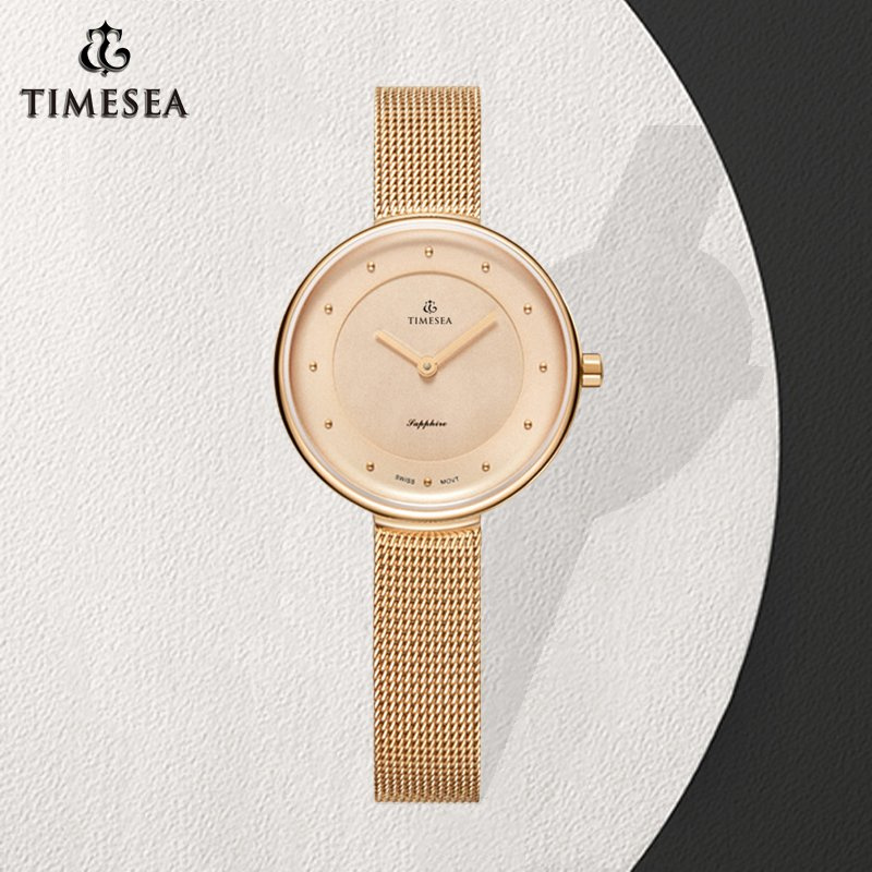Fashion Lady Wrist Watch Women Steel Mesh Watch 71264