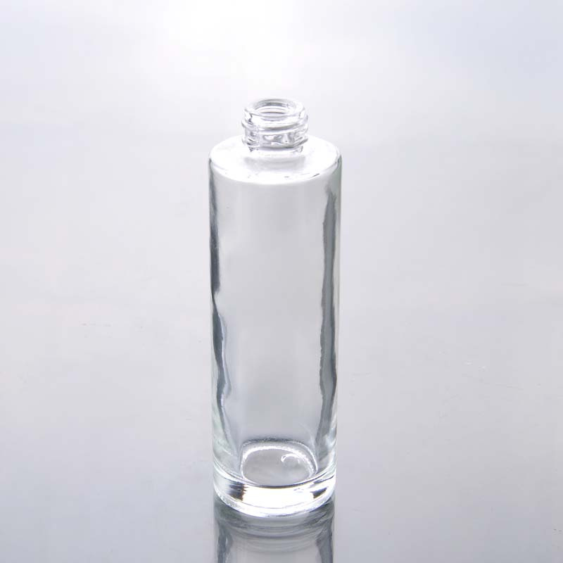3oz Round Shaped Empty Clear Glass Lotion Bottle