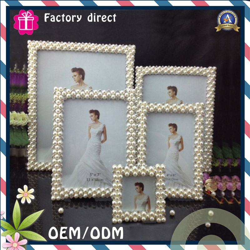 Set of 5PCS Square Type Pearl Design Photo Frame