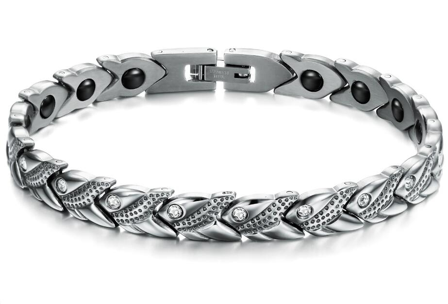 Women's Health Magnetic Bracelets Bangles Ladies Shining Crystal Rhinestone Jewelry Accessories Power Women Bracelets