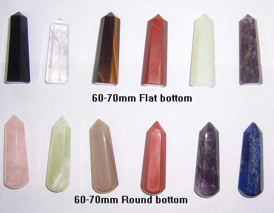 Semi Precious Stone Natural Crystal Rose Quartz Massage Point Wands