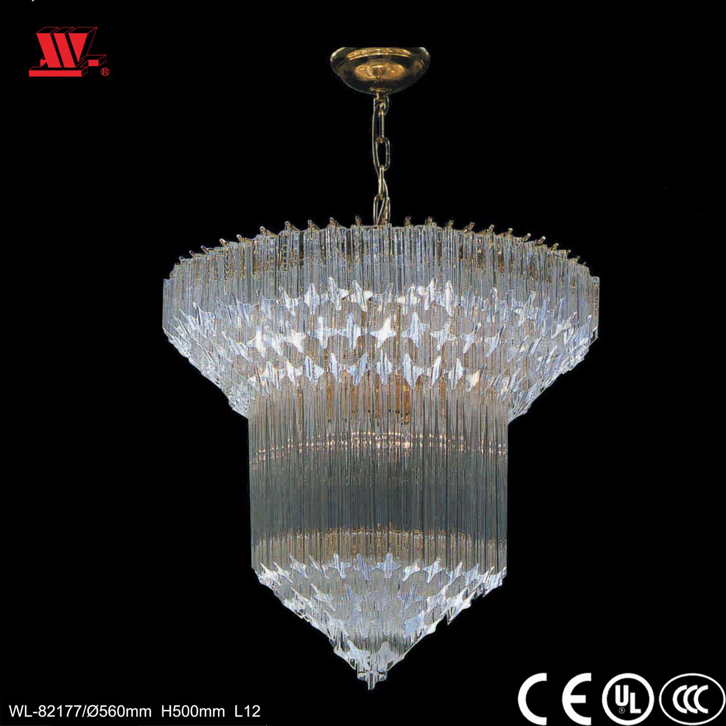 Modern Golden Crystal Chandelier with Glass Decoration Wl-82177