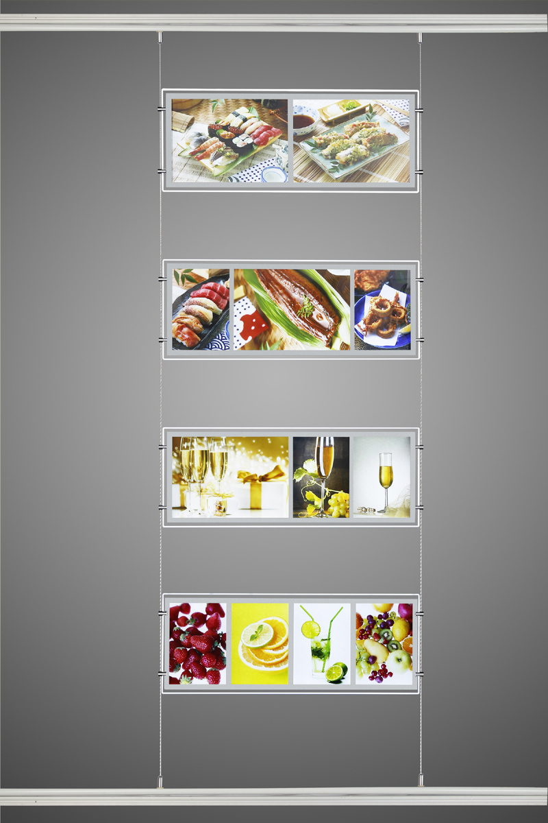 Restaurant Window Display Crystal LED Slim Light Box