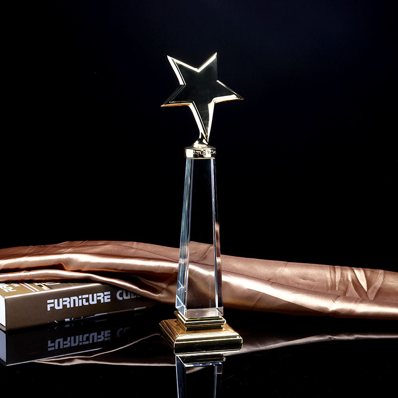 Sports Event Crystal Trophies and Awards Custom Football Golf Tennis Logo Champions Cup Trophy Souvenirs