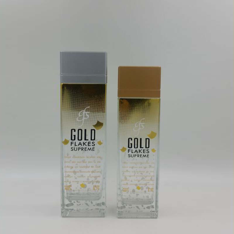 High Quality Empty Vodka Bottle Whiskey Glass Wine Bottle Customized