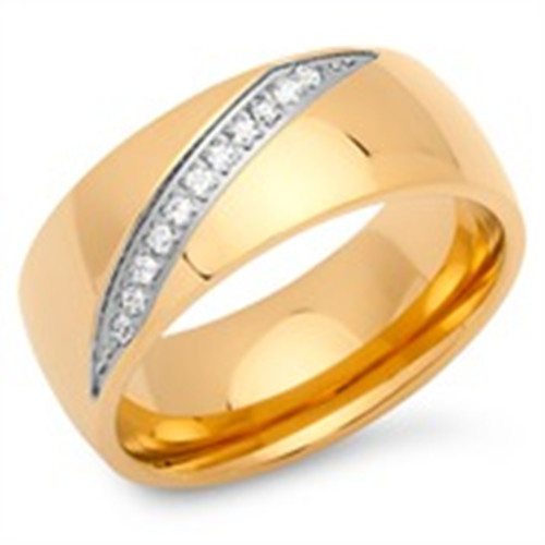 Gold Plated CNC Stone Setting Rings