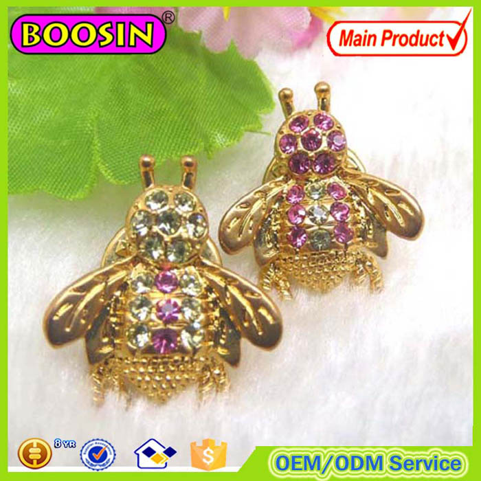 Small Crystal Brooch Pins/Crystal Bee Brooch Pins #51004