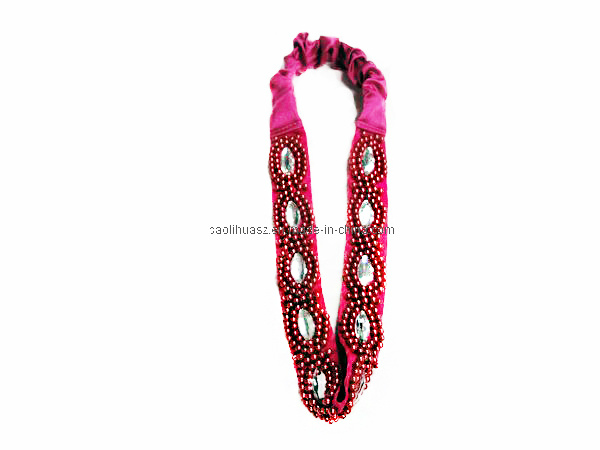 Fashion Crystal Decoration Grosgrain Ribbon Lady Headband