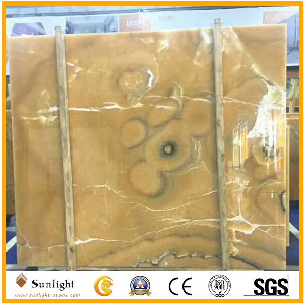Natural Yellow Honey Onyx Wall Marble Slab