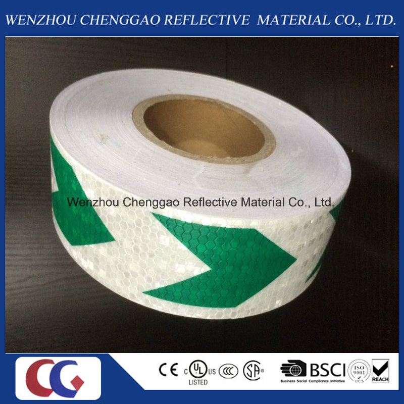 Green and White Arrows Safety Reflective Material Tape for Car