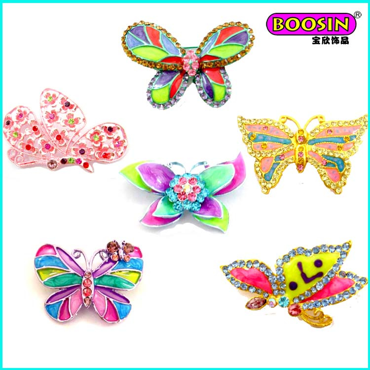 New Wholesale Fashion Enamel Butterfly Metal Bulk Brooch