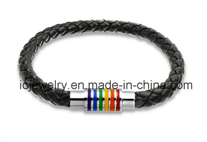 Braided Design Jewelry Black Leather Braided Bracelet