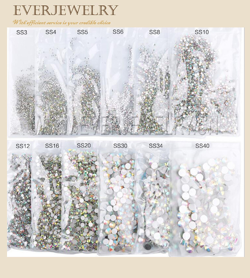 Crystal Ab Chaton Rose Flat Back Crystal Rhinestone