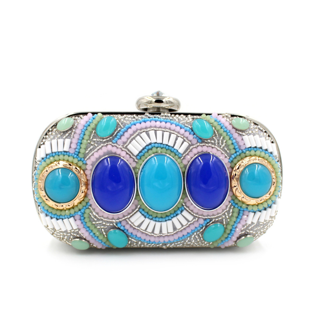 Ethnic Style High Quality Party Handbag Box Women Clutch Bag