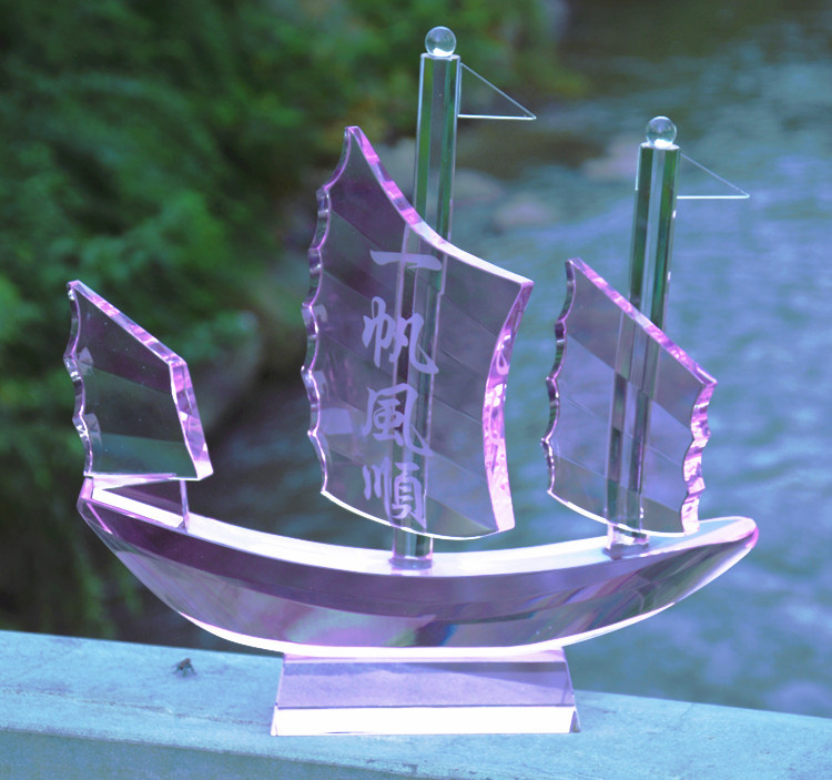 Crystal Ship Souvenir & Islamic Crystal Decoration