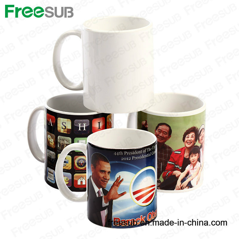 Factory Wholsale 11oz White Coated Ceramic Sublimation Mug (SKB01)