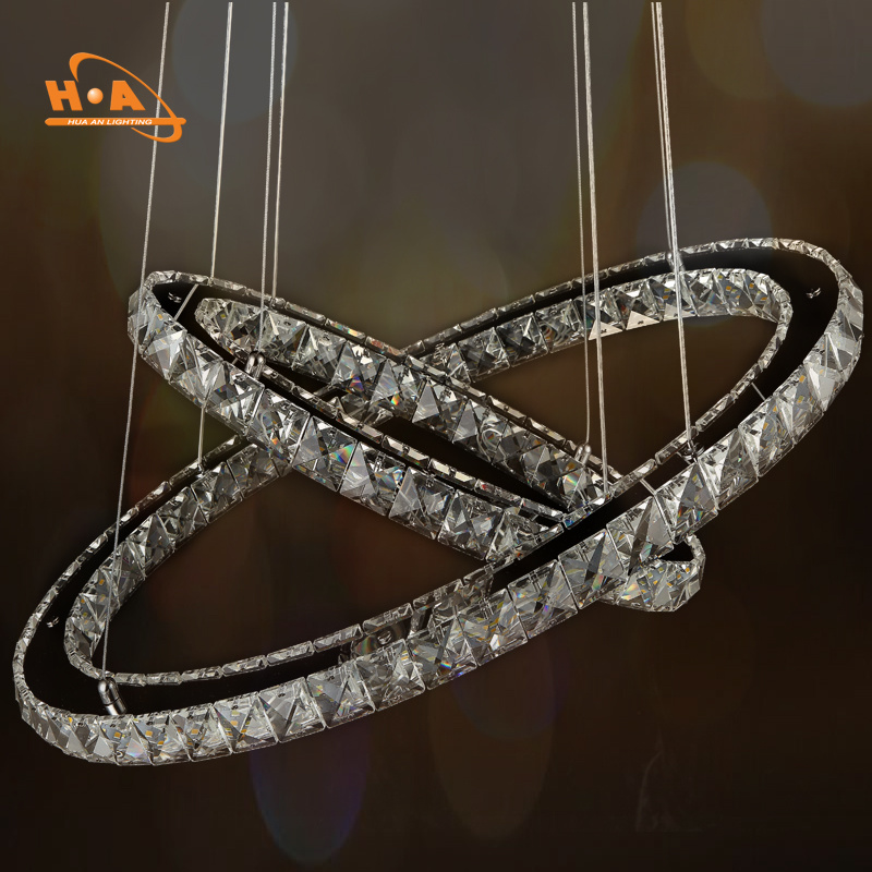 Large Ring Crystal Chandelier LED Pendant Light From China