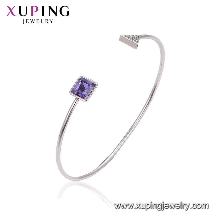 51709 Xuping Imitation Buckingham Jewellery Copper Cuff Bangle Bracelet Crystals From Swarovski