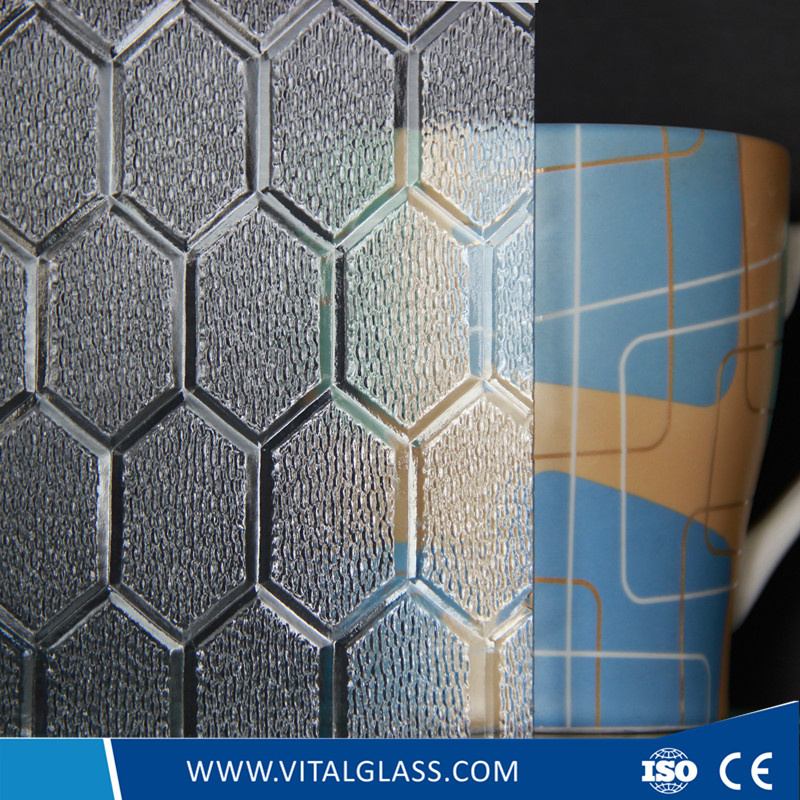 3-6mm Bee Pattern Glass with CE & ISO9001