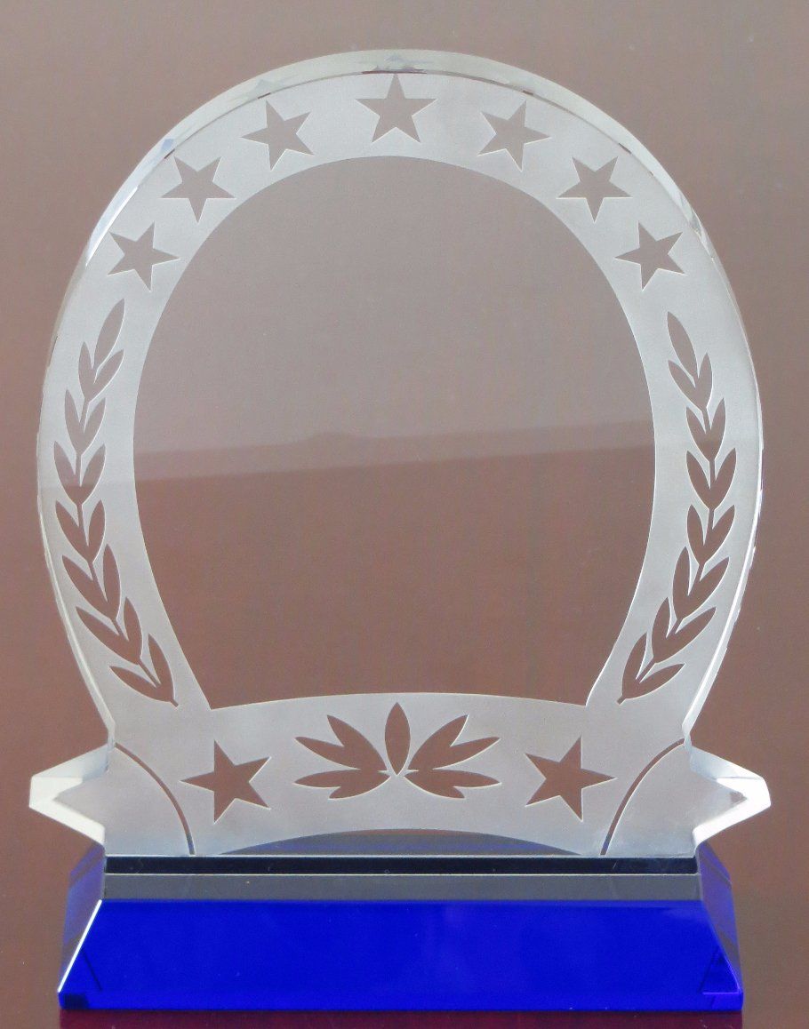 Superb Crystal Award-Blue Base