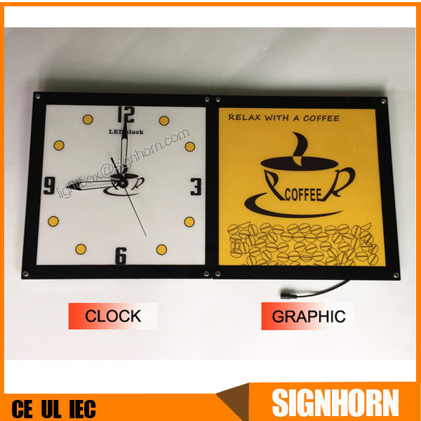 LED Advertising Panel with Clock