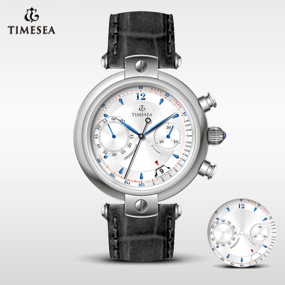 Top Quality Mens Watch Multifunction Chronograph Watch Leather Watch72372