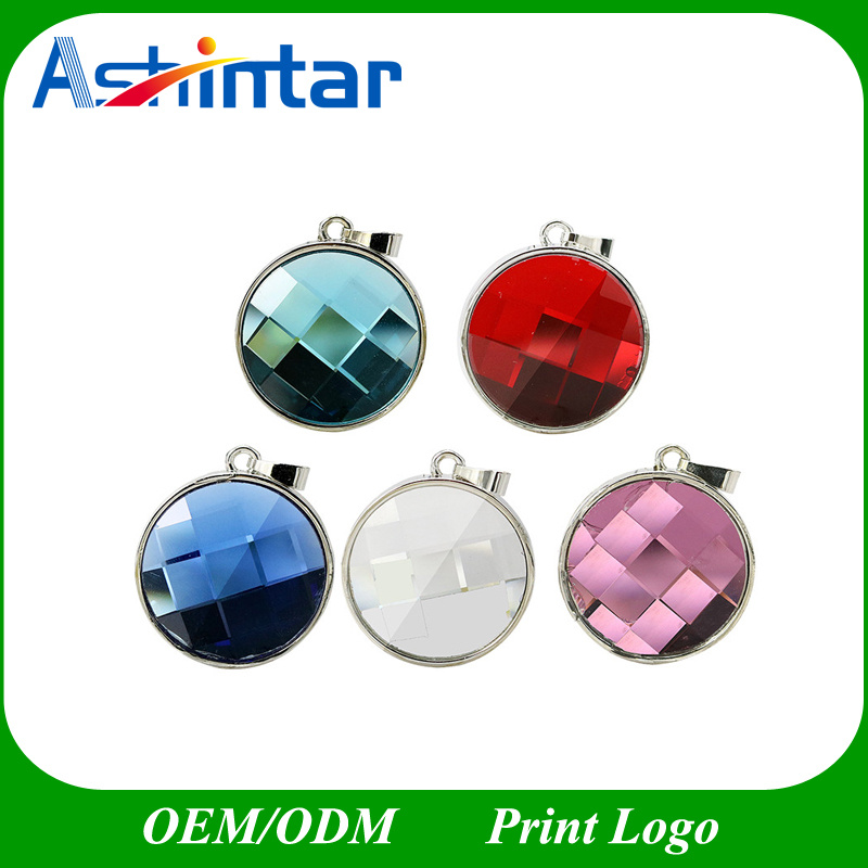 Gemstone Necklace USB Flash Drive Crystal USB Stick